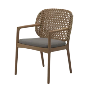 Kay dining chair, teak/brindle,incl kussen Cat. B