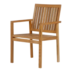 Linear armstoel teak