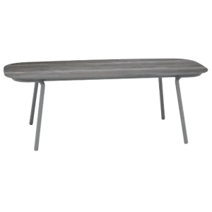 Minus dining table 220x100 fr. flint/blad cer. travertin geo